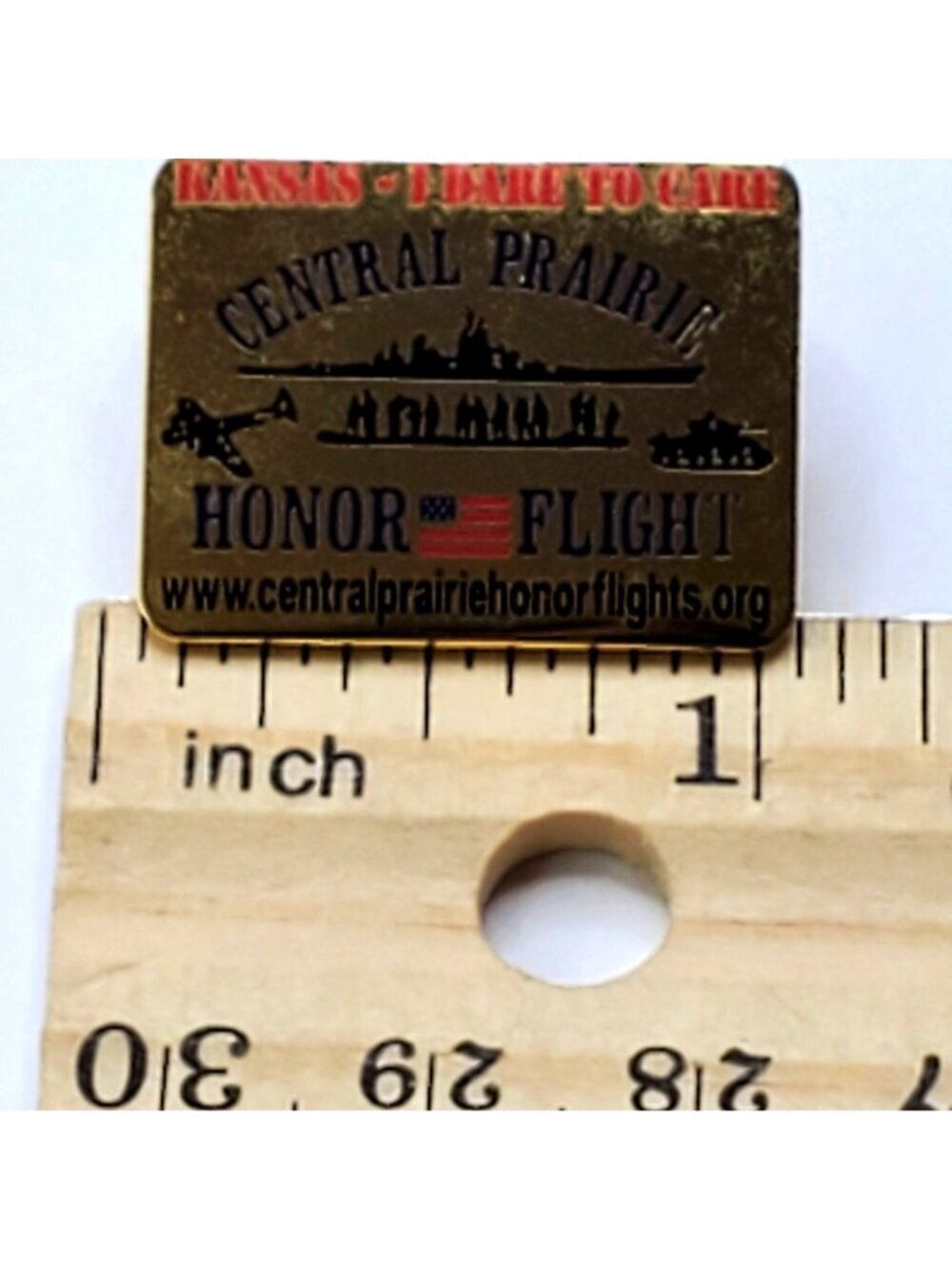 Kansas Central Prairie Honor Flight Lapel Pin Gold Tone Collectible SymbolArts - Picture 6 of 8